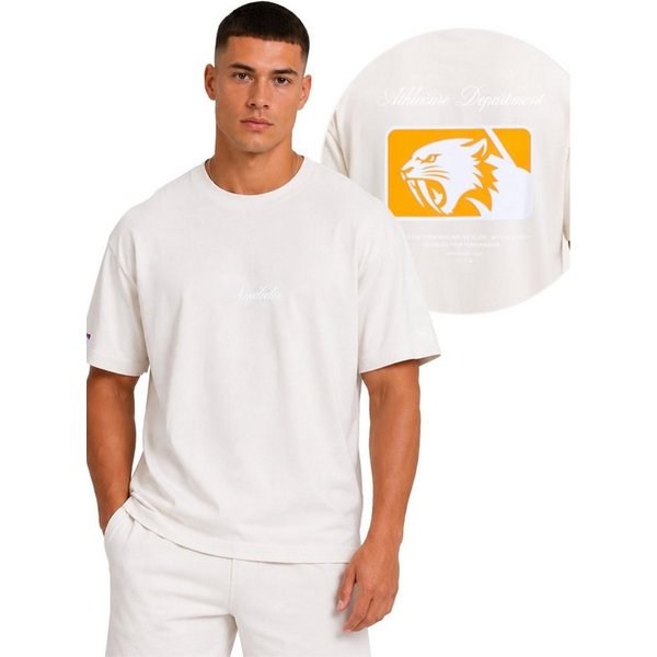 Smilodox T-Shirt Varendo, Oversize Shirt mit Backprint, aus Baumwolle, Streetwear & Gym Rundhals, 100% Baumwolle, weiches Material, für Training & Freizeit