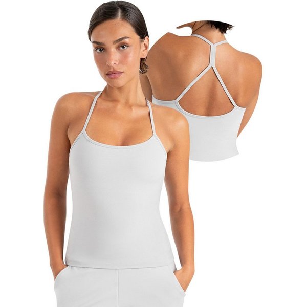 Smilodox Tanktop Lunara Damen, Sommertop, Slim Fit, mit Rundhals, für Gym & Alltag Stretch-Komfort, Elastisches Design, Körpernahe Passform, Gymwear