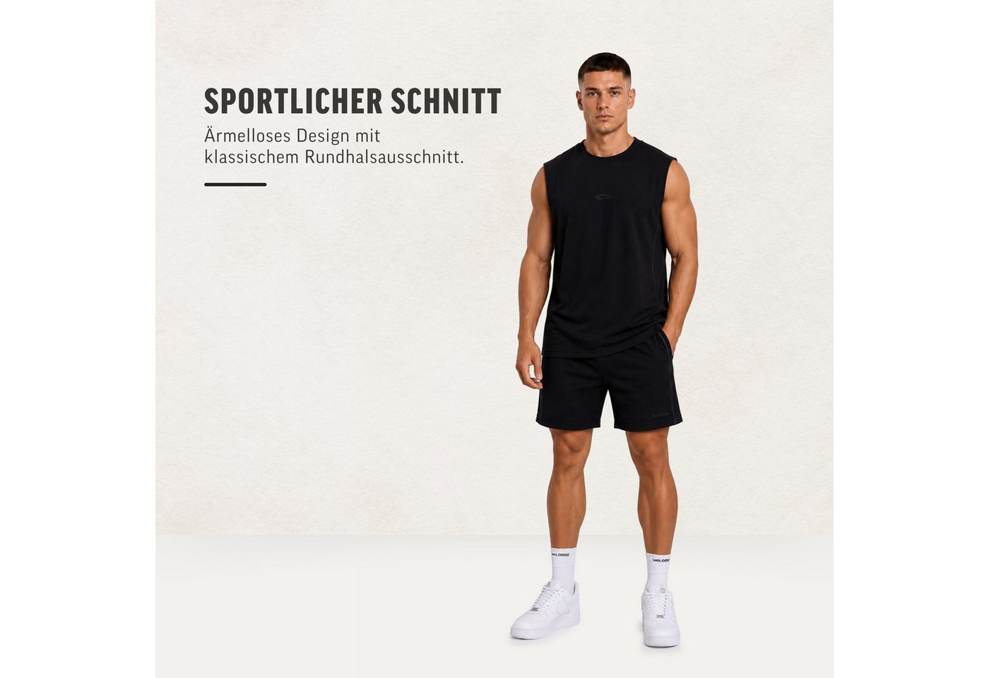 Smilodox Tanktop Torvano Herren, Gym Oberteil, Regular Fit, Rundhals, Fitness lässiger Schnitt, angenehmes Material, Gymwear, Training – Bild 3 von 5