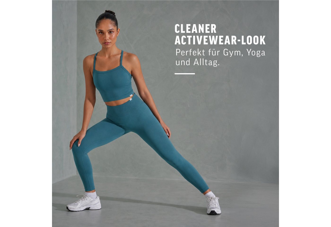 Smilodox Tanktop Vonda, Crop Top Damen, Sport-Top für Gym,Yoga & Freizeit Racerback, Seamless, Shaped Fit, Rundhals, atmungsaktiv – Bild 3 von 5