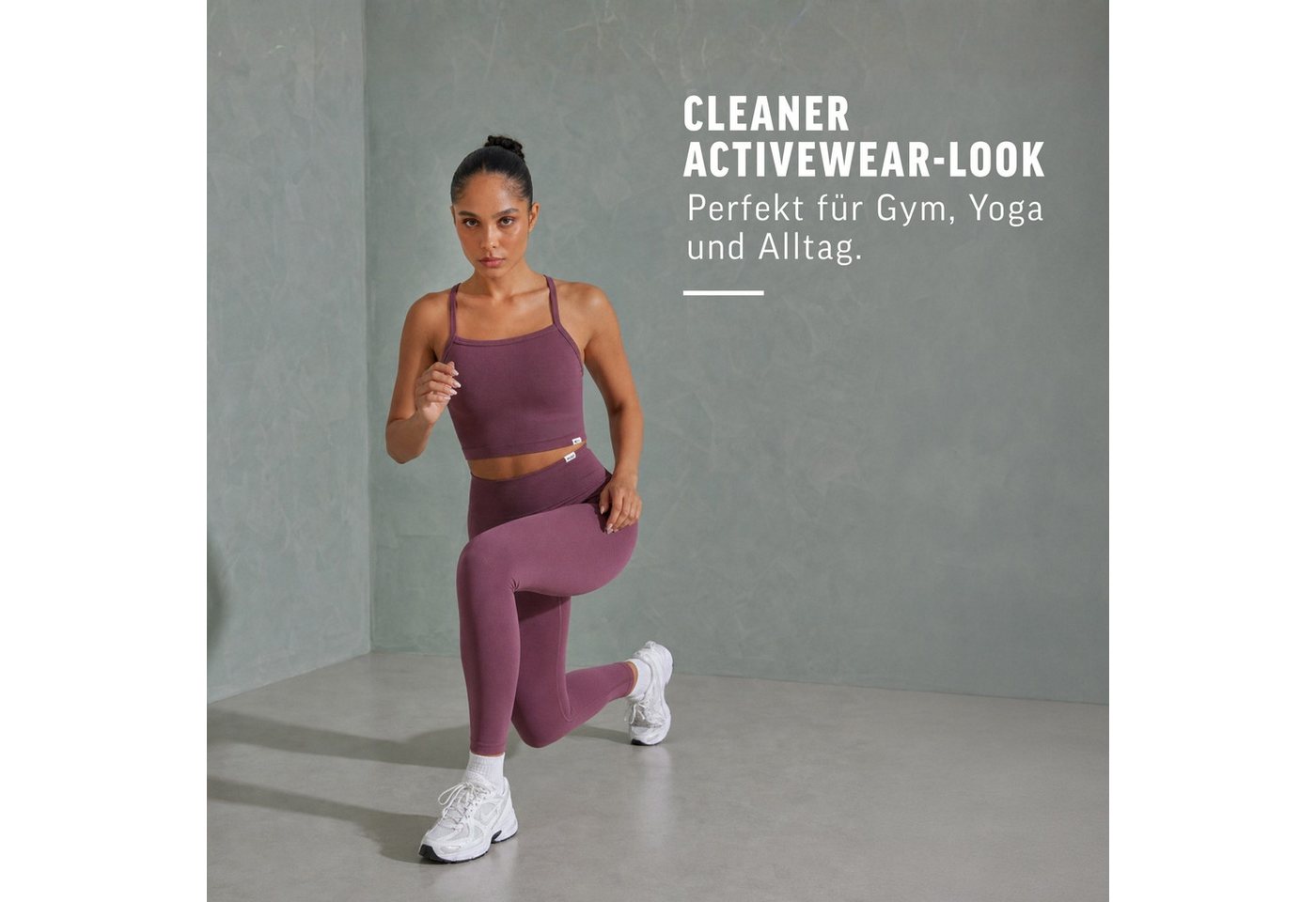 Smilodox Tanktop Vonda, Crop Top Damen, Sport-Top für Gym,Yoga & Freizeit Racerback, Seamless, Shaped Fit, Rundhals, atmungsaktiv – Bild 3 von 5