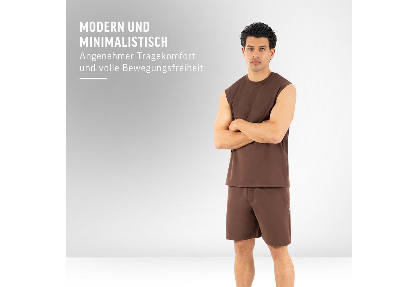 Smilodox Tanktop Xion, Ärmelloses Sportshirt 3D Rubber Print, Hohe Bewegungsfreiheit Minimalistisches Design Training Sport Freizeit Alltag Gym – Bild 3 von 5