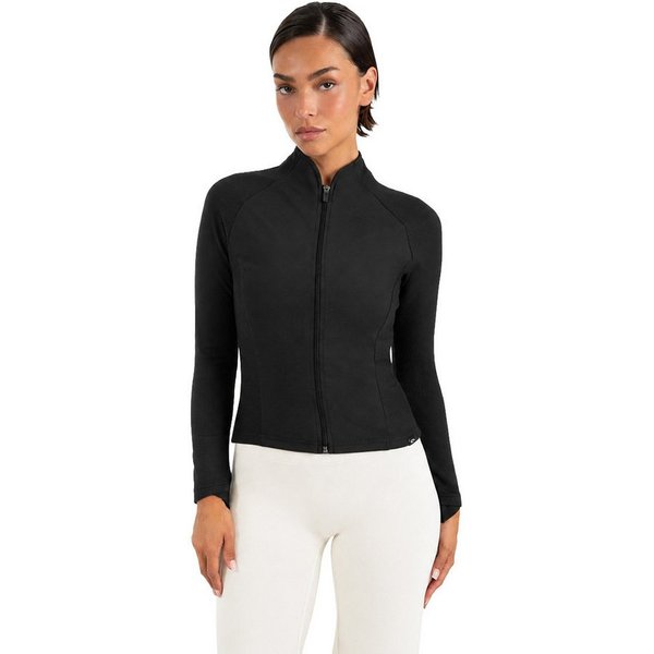 Smilodox Trainingsjacke Solvea Damen, Sportjacke, Shaped Fit, Gymkleidung, Sportjacke Figurbetont, Stehkragen, Reißverschluss, Jacke für Fitness, Yoga
