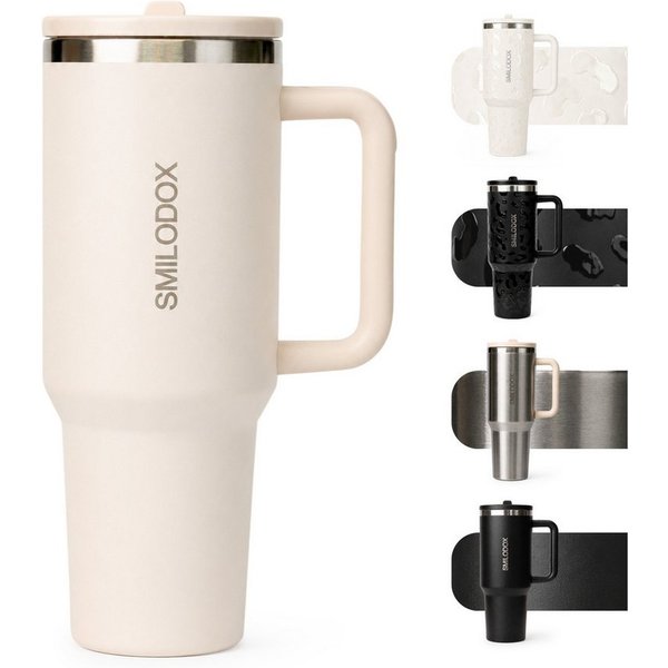Smilodox Trinkflasche Termis Edelstahl Thermobecher, 1,2 Liter Trinkbecher, 100% auslaufsicher, BPA-frei, Unisex Design, für Büro, Gym & Alltag