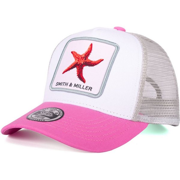 Smith & Miller Baseball Cap Miramar Trucker Youth Cap weiss/pink/grau - 1 Stück