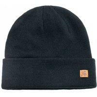 SMITH & MILLER Herren Mütze Basic Cuff Beanie, Größe ONE SIZE in Schwarz