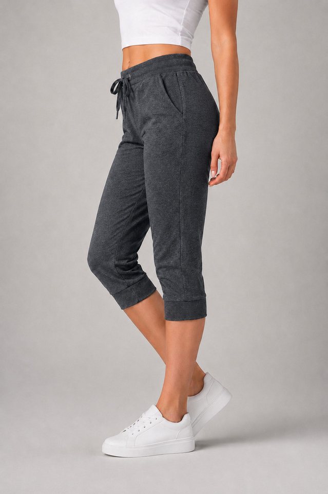 Smith & Solo 3/4-Hose Damen - Jogginghose, kurze Hose, Caprihose Elastikbund mit Kordelzug – Bild 2 von 5