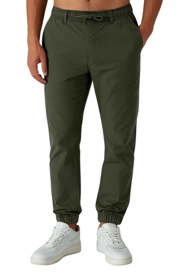 Smith & Solo Chinohose Herren, Chino Hosen Jogginghose mit Kordelzug, Jogger Baumwolle – Bild 2 von 5