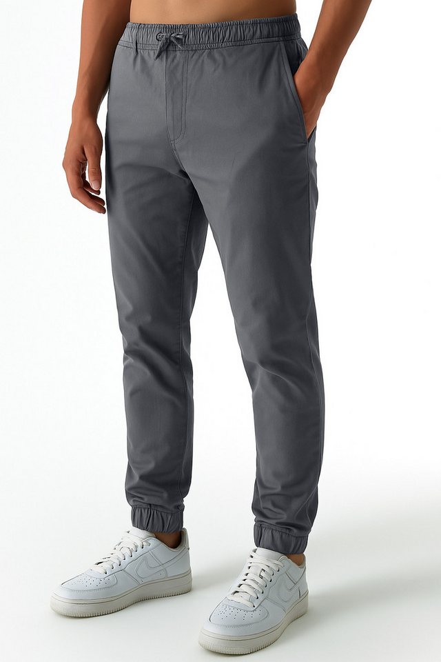 Smith & Solo Chinohose Herren, Chino Hosen Jogginghose mit Kordelzug, Jogger Baumwolle – Bild 5 von 5