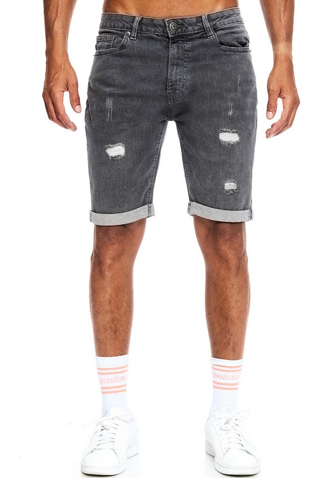 Smith & Solo Jeansshorts Herren, kurze Hosen Männer, Shorts 5-Pocket Style – Bild 3 von 4