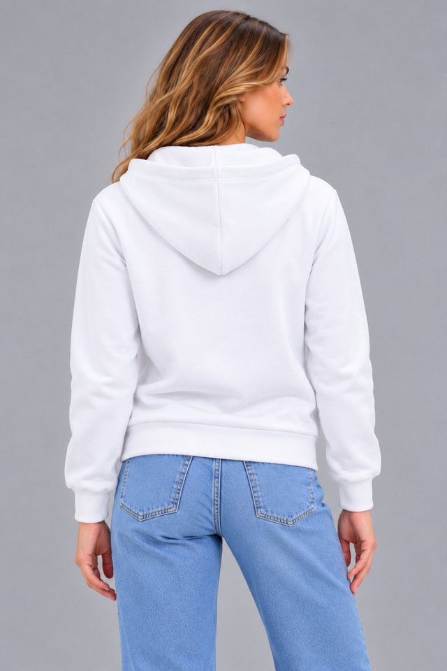 Smith & Solo Kapuzenpullover Damen - Sweatshirt mit Reißverschluss Zipper Hoodie Kapuzensweatjacke – Bild 3 von 5