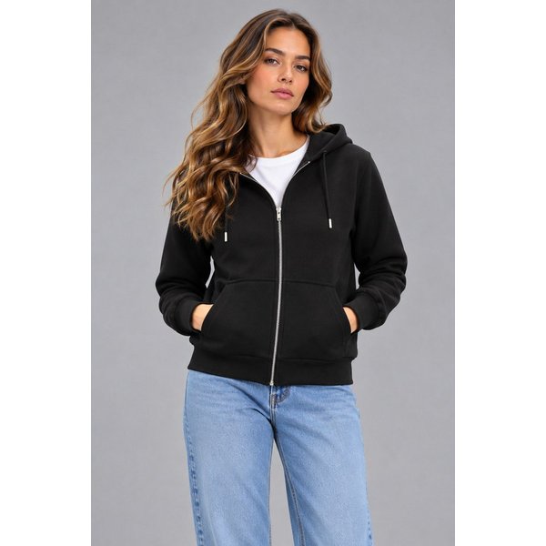 Smith & Solo Kapuzenpullover Damen - Sweatshirt mit Reißverschluss Zipper Hoodie Kapuzensweatjacke