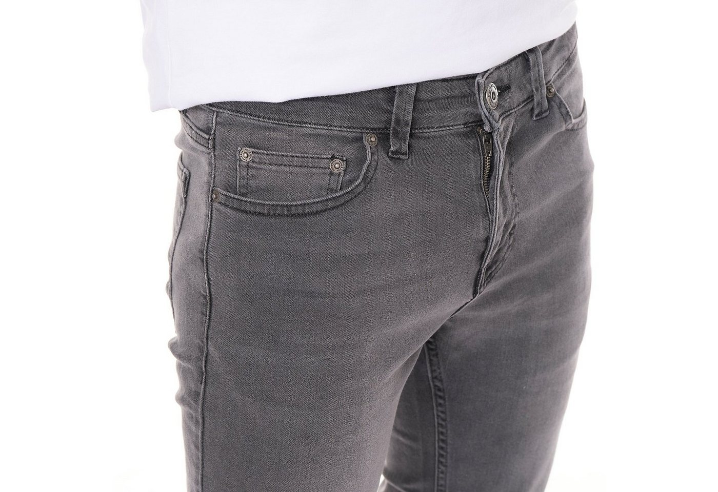 Smith & Solo Slim-fit-Jeans Herren, Jeanshose Männer, Straight Hose 5-Pocket Design, Schmale Jeans, Slimfit – Bild 5 von 5