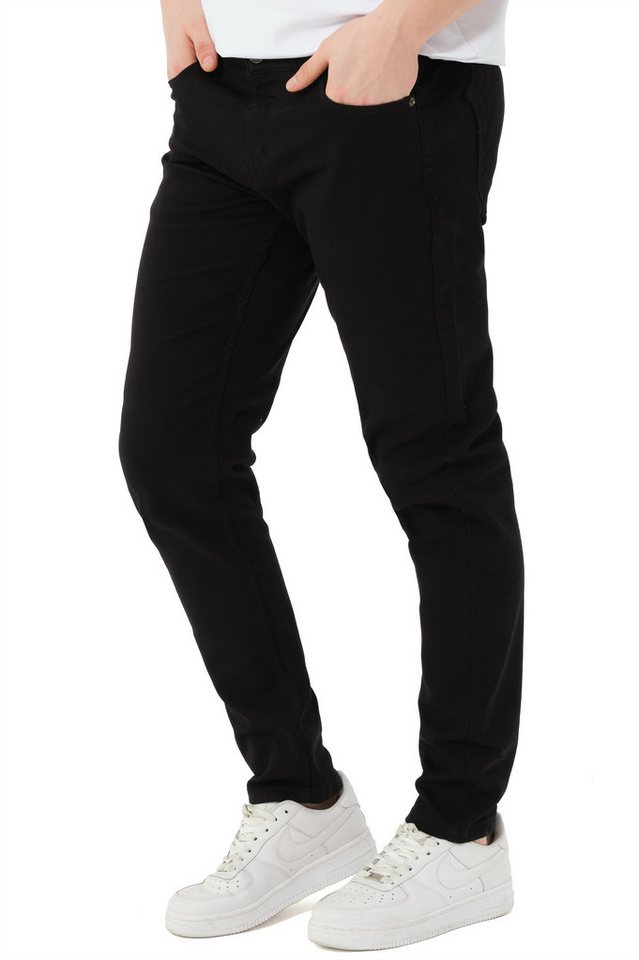 Smith & Solo Stretch-Jeans Hosen, Jeans Herren Slim Fit, Jeanshose 5-Pocket Design, Schmale Jeans, Slimfit – Bild 2 von 5