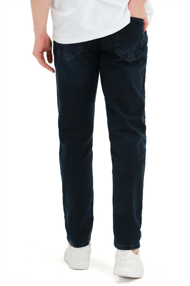 Smith & Solo Stretch-Jeans Hosen, Jeans Herren Slim Fit, Jeanshose 5-Pocket Design, Schmale Jeans, Slimfit – Bild 4 von 5