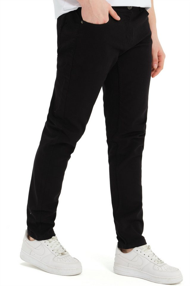 Smith & Solo Stretch-Jeans Hosen, Jeans Herren Slim Fit, Jeanshose 5-Pocket Design, Schmale Jeans, Slimfit – Bild 3 von 5