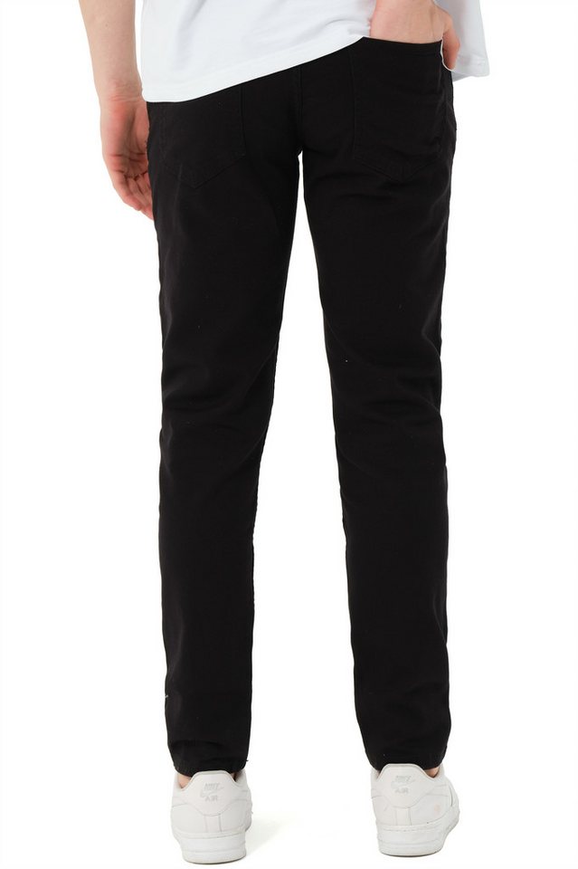 Smith & Solo Stretch-Jeans Hosen, Jeans Herren Slim Fit, Jeanshose 5-Pocket Design, Schmale Jeans, Slimfit – Bild 4 von 5