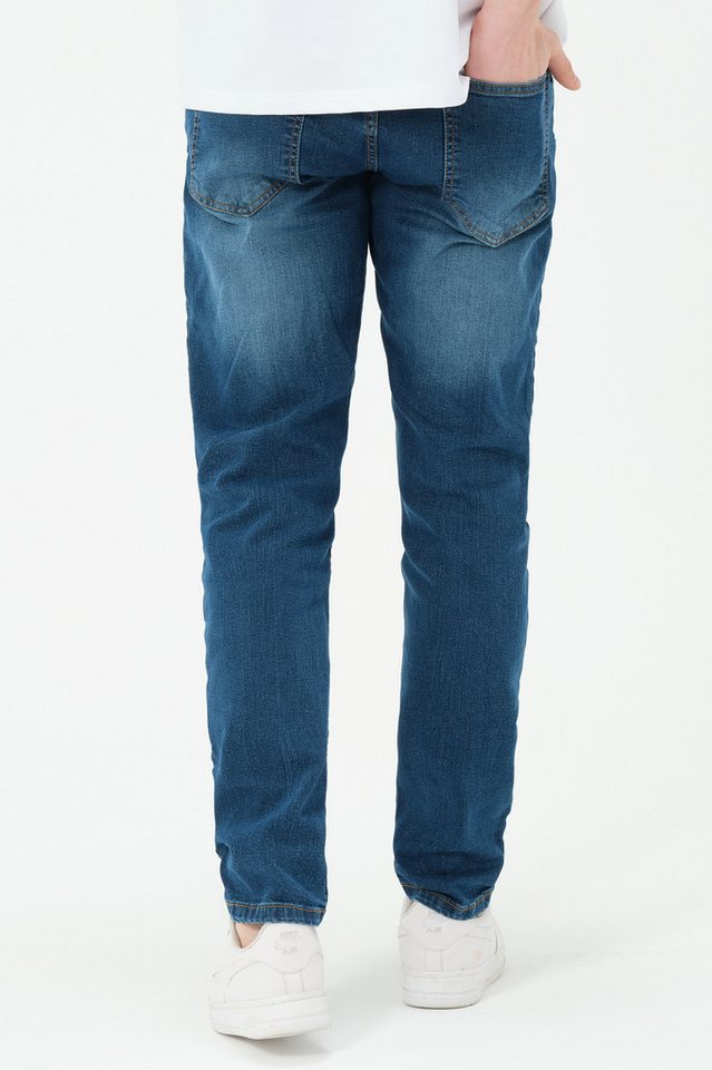Smith & Solo Stretch-Jeans Hosen, Jeans Herren Slim Fit, Jeanshose 5-Pocket Design, Schmale Jeans, Slimfit – Bild 4 von 5