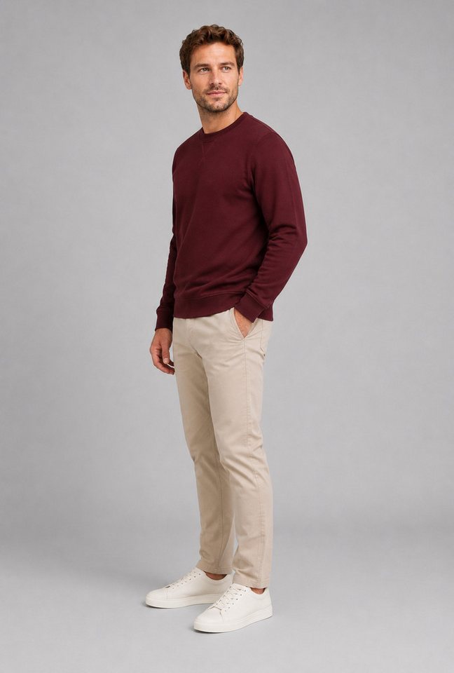 Smith & Solo Sweatshirt Herren, Pullover Baumwolle Loose Fit, Langarm, unifarben – Bild 4 von 5