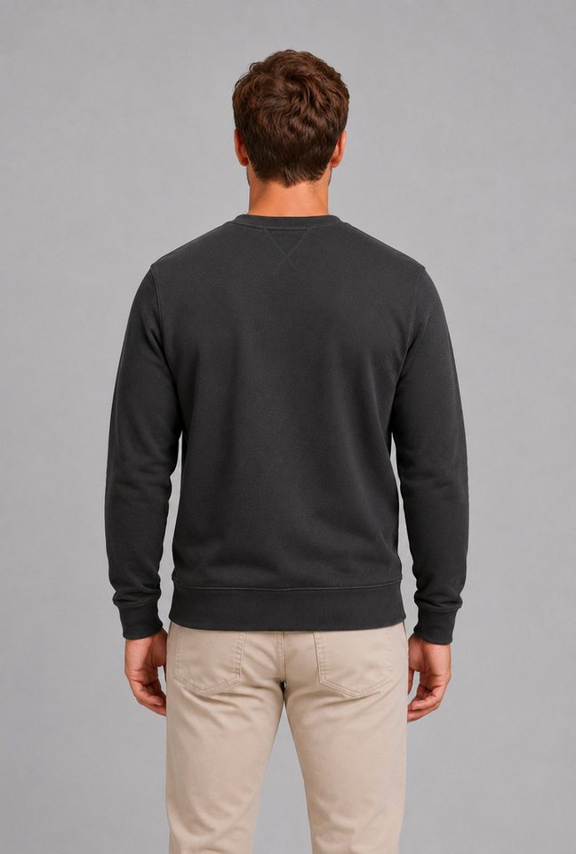 Smith & Solo Sweatshirt Herren, Pullover Baumwolle Loose Fit, Langarm, unifarben – Bild 2 von 5