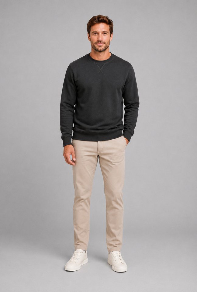 Smith & Solo Sweatshirt Herren, Pullover Baumwolle Loose Fit, Langarm, unifarben – Bild 3 von 5