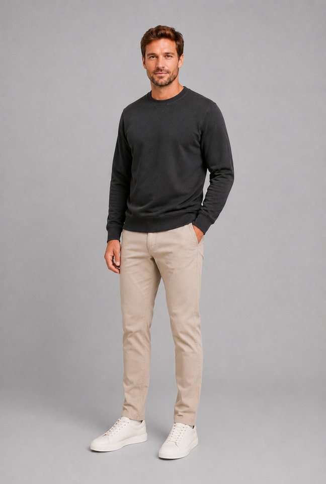 Smith & Solo Sweatshirt Herren, Pullover Baumwolle Loose Fit, Langarm, unifarben – Bild 4 von 5