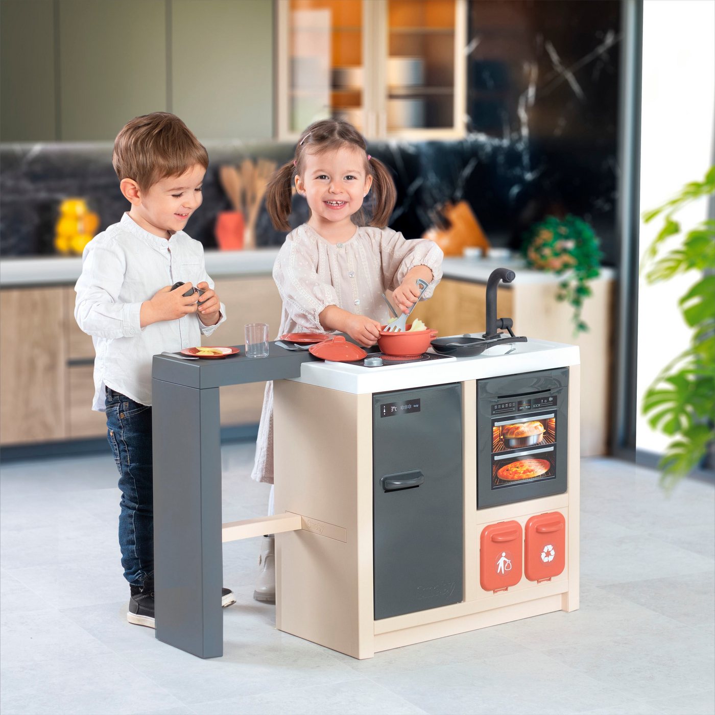 Smoby Spielküche Spielküche Kücheninsel Kunststoff, Made in Europe – Bild 4 von 5