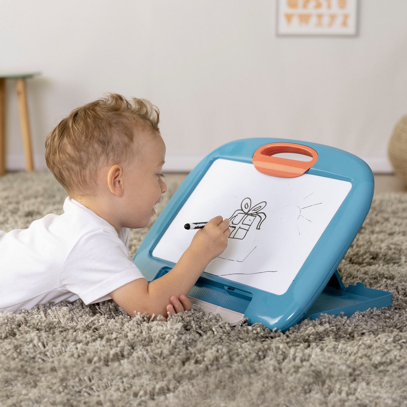 Smoby Tafel Tisch-Maltafel, mit abwischbarer Schreibfläche, Made in Europe – Bild 5 von 5