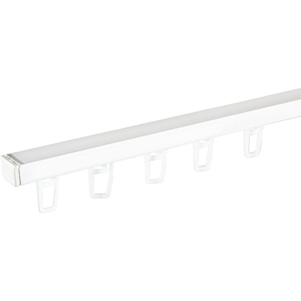 SN DECO GROUP Gardinenschiene Objektschiene RS, 1-läufig, Fixmaß, mit Bohren, verschraubt, Aluminium, vorgebohrt, Aluminium, Innenlauf, Vorhangschiene