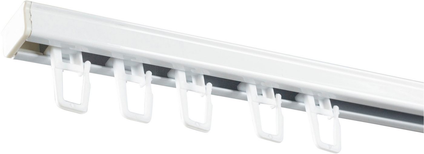 SN DECO GROUP Gardinenschiene Objektschiene RS, 1-läufig, Fixmaß, mit Bohren, verschraubt, Aluminium, vorgebohrt, Aluminium, Innenlauf, Vorhangschiene – Bild 2 von 5