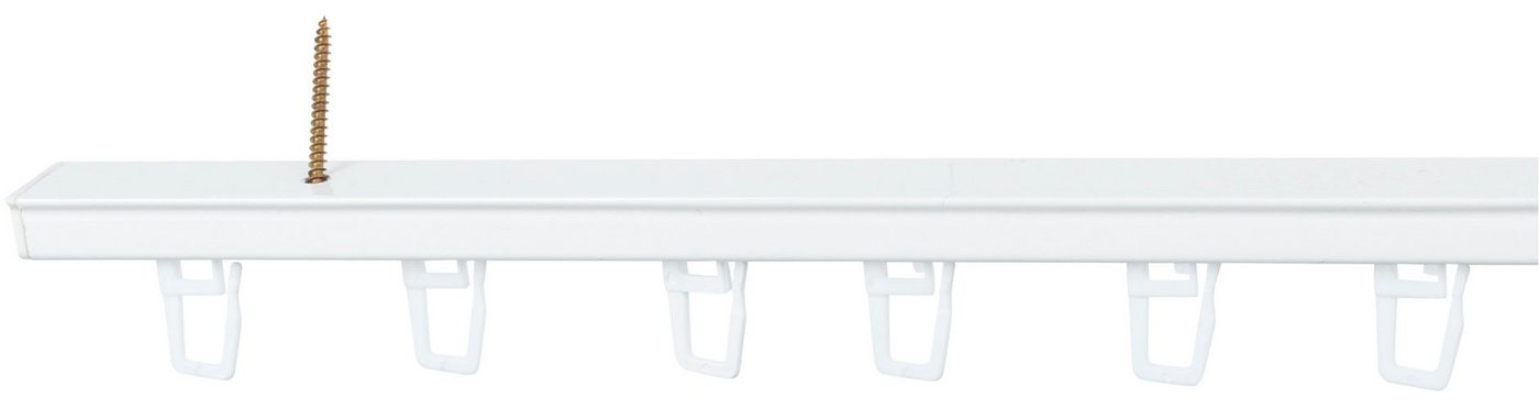SN DECO GROUP Gardinenschiene Objektschiene RS, 1-läufig, Fixmaß, mit Bohren, verschraubt, Aluminium, vorgebohrt, Aluminium, Innenlauf, Vorhangschiene – Bild 3 von 5