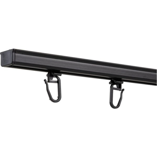 SN DECO GROUP Gardinenschiene Objektschiene RS, 1-läufig, Fixmaß, mit Bohren, verschraubt, Aluminium, vorgebohrt, Aluminium, Innenlauf, Vorhangschiene