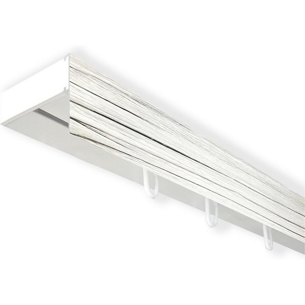 SN DECO GROUP Gardinenschiene Vorhangschiene SH (1) mit Blende 5 cm, 1-läufig, Fixmaß, mit Bohren, verschraubt, Kunststoff