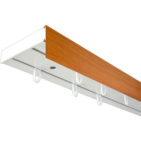 SN DECO GROUP Gardinenschiene Vorhangschiene SH (1) mit Blende 5 cm, 2-läufig, Fixmaß, mit Bohren, verschraubt, Kunststoff