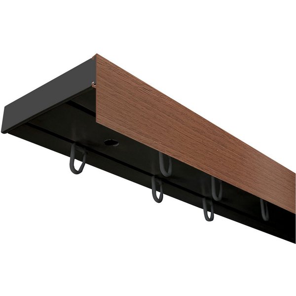 SN DECO GROUP Gardinenschiene Vorhangschiene SH (1) mit Blende 5 cm, 2-läufig, Fixmaß, mit Bohren, verschraubt, Kunststoff
