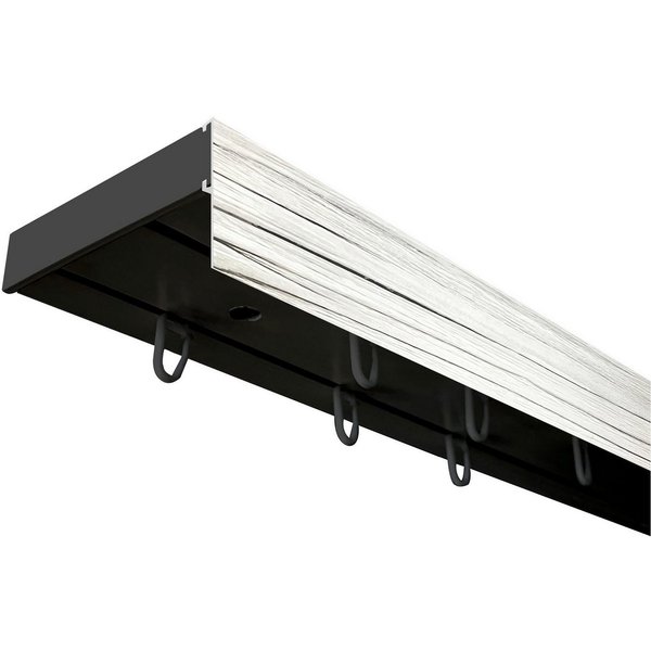 SN DECO GROUP Gardinenschiene Vorhangschiene SH (1) mit Blende 5 cm, 2-läufig, Fixmaß, mit Bohren, verschraubt, Kunststoff