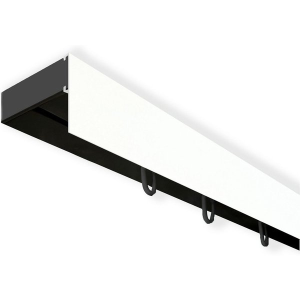 SN DECO GROUP Gardinenschiene Vorhangschiene SH (1) mit Blende 5 cm, 1-läufig, Fixmaß, mit Bohren, verschraubt, Kunststoff