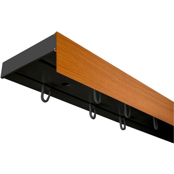 SN DECO GROUP Gardinenschiene Vorhangschiene SH (1) mit Blende 5 cm, 2-läufig, Fixmaß, mit Bohren, verschraubt, Kunststoff