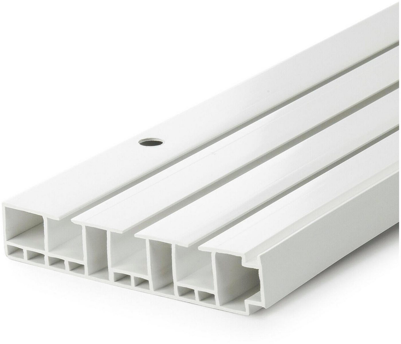 SN DECO GROUP Gardinenschiene Vorhangschiene SH (3), 3-läufig, Fixmaß, mit Bohren, verschraubt, Kunststoff – Bild 2 von 5