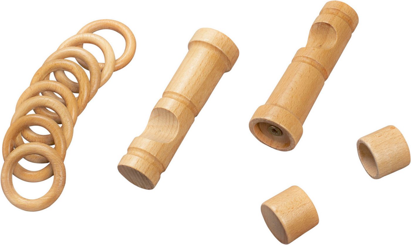 SN DECO GROUP Gardinenstange Cafiro, 1-läufig, Fixmaß, mit Bohren, verschraubt, Holzwerkstoff, 28 mm, Holz, verschiedene Längen und Farben, Komplettset – Bild 4 von 5
