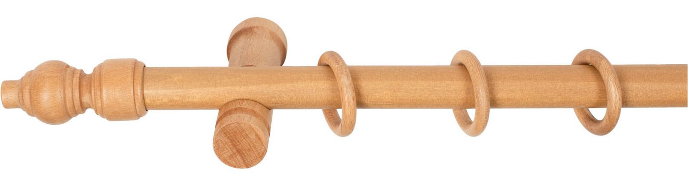 SN DECO GROUP Gardinenstange Filigrano, 1-läufig, Fixmaß, mit Bohren, verschraubt, Holzwerkstoff, 28 mm, Holz, verschiedene Längen und Farben, Komplettset – Bild 2 von 5