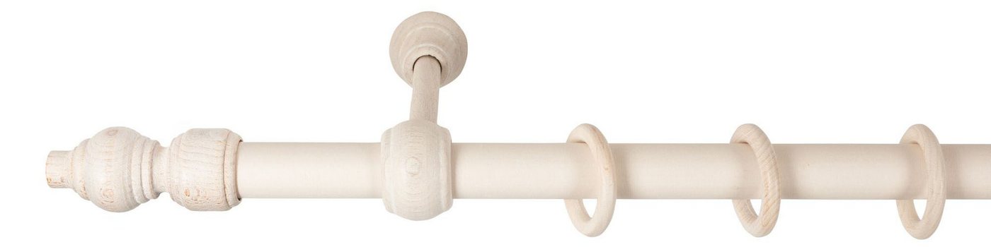 SN DECO GROUP Gardinenstange Filigrano, 1-läufig, Fixmaß, mit Bohren, verschraubt, Holzwerkstoff, 28 mm, Holz, verschiedene Längen und Farben, Komplettset – Bild 2 von 5