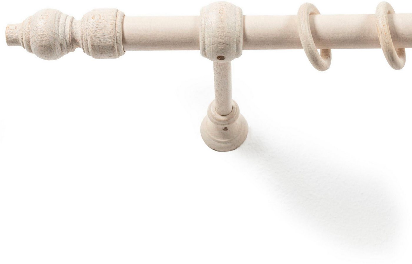 SN DECO GROUP Gardinenstange Filigrano, 1-läufig, Fixmaß, mit Bohren, verschraubt, Holzwerkstoff, 28 mm, Holz, verschiedene Längen und Farben, Komplettset – Bild 3 von 5