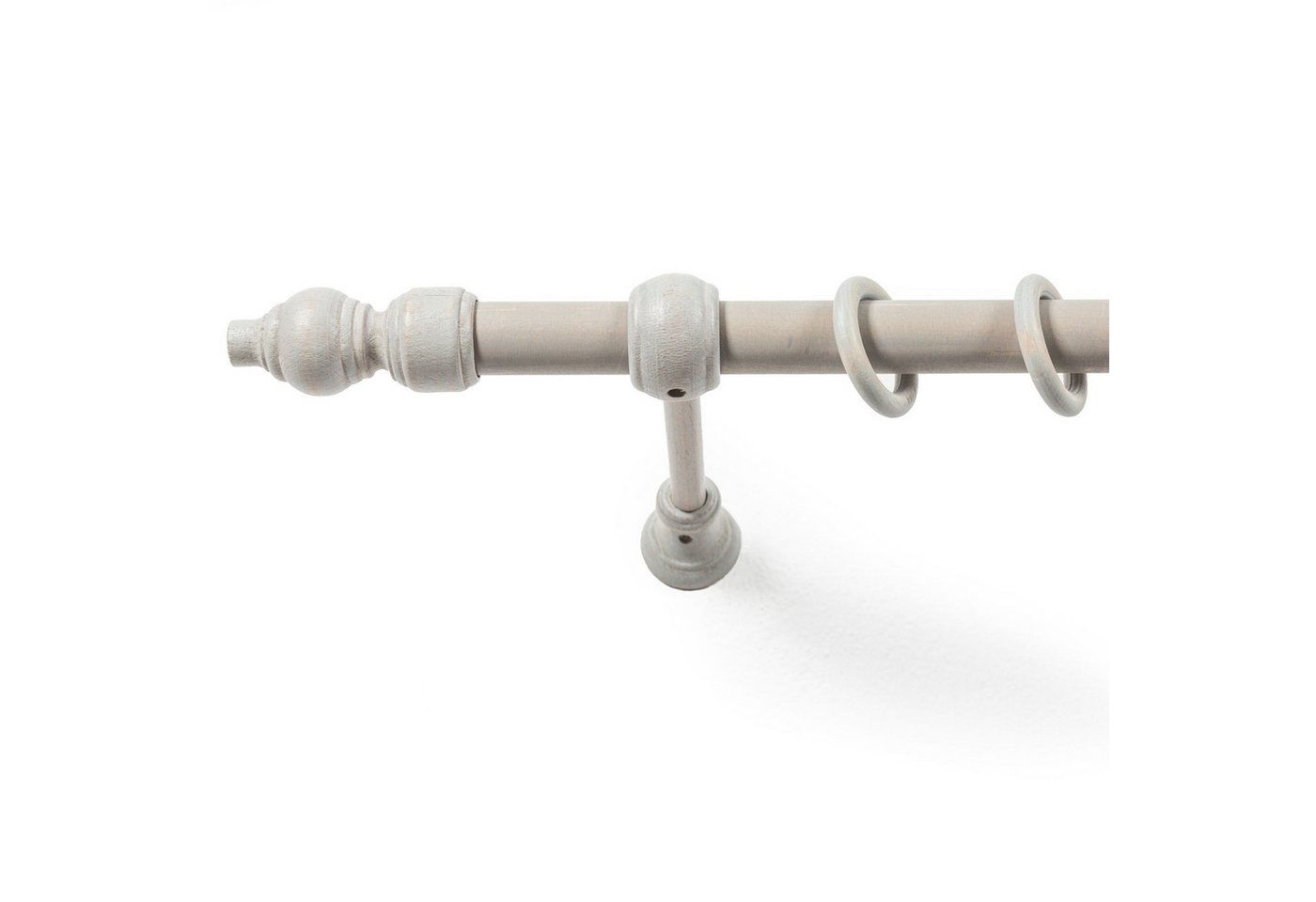 SN DECO GROUP Gardinenstange Filigrano, 1-läufig, Fixmaß, mit Bohren, verschraubt, Holzwerkstoff, 28 mm, Holz, verschiedene Längen und Farben, Komplettset – Bild 3 von 5