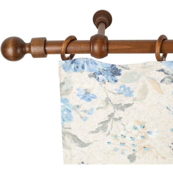 SN DECO GROUP Gardinenstange Giro, 1-läufig, Fixmaß, mit Bohren, verschraubt, Holzwerkstoff, 28 mm, Holz, verschiedene Längen und Farben, Komplettset