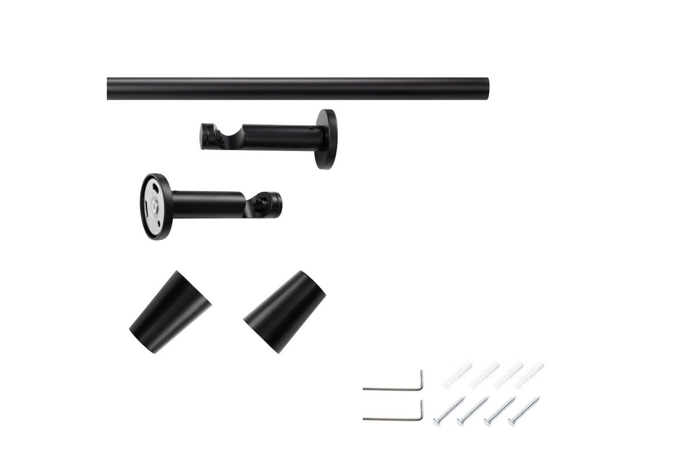 SN DECO GROUP Gardinenstange Gardinenstange Nizza Ø 19 mm, 1-läufig, Fixmaß, verschraubt, Ø 19 mm, Fixmaß, kürzbar – Bild 3 von 4
