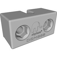 SNAPFIX® 12er Pack zur Befestigung an Doppelstabmatten, Stärke 8-6-8 mm (silber/grau)