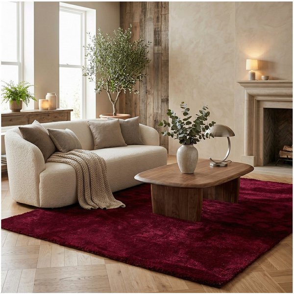 Snapstyle Hochflor-Teppich Super Soft Hochflorteppich Livorno, Rechteckig, Höhe: 17 mm