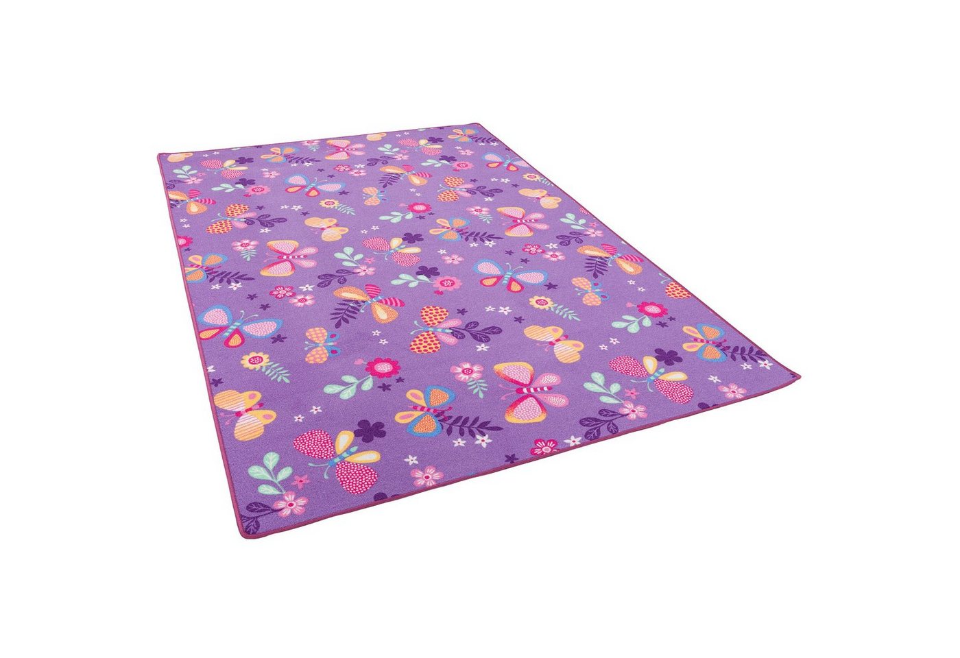 Snapstyle Kinderteppich Kinder Spiel Teppich Schmetterling, Eckig, Höhe: 4 mm – Bild 5 von 5