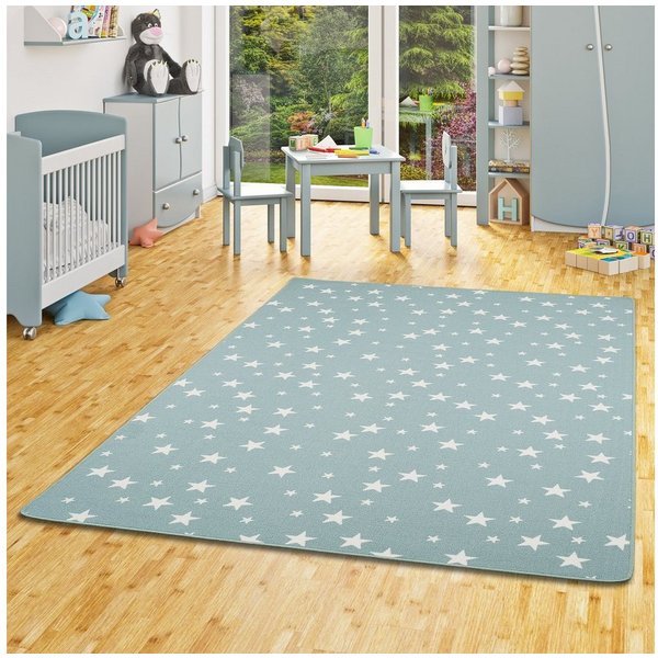 Snapstyle Kinderteppich Kinder Spiel Teppich Sterne, Rechteckig, Höhe: 5 mm